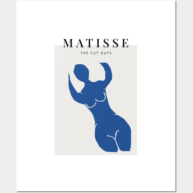 Matisse the blue woman scandivian art print Wall Art by GraphicO